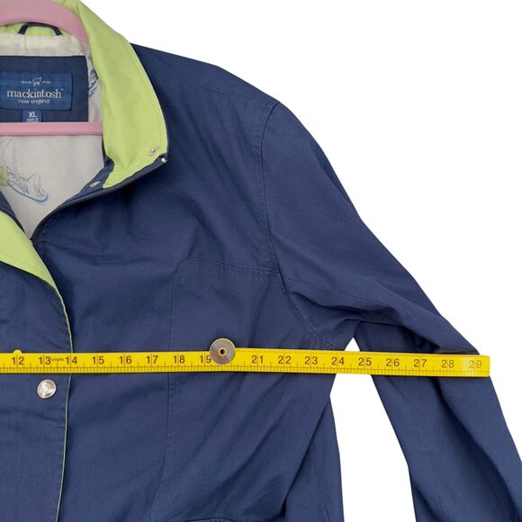 Mackintosh New England Navy Blue Jacket Snap Buttons Pockets Collared Size‎ XL - Picture 7 of 8